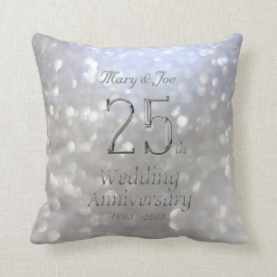 Coussin Anniversaire Bokeh d'anniversaire de noces