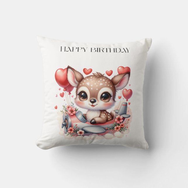 Coussin Anniversaire de Deer Pilot (Recto)