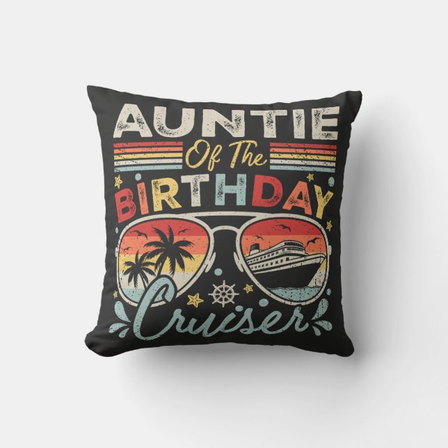 Coussin Anniversaire de la croisière vacances (Recto)