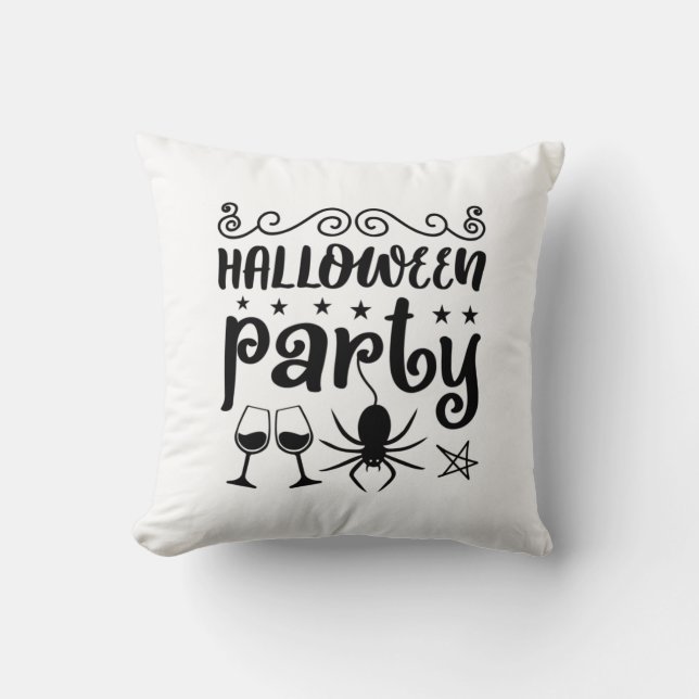 Coussin Anniversaire de la fête d'Halloween (Recto)