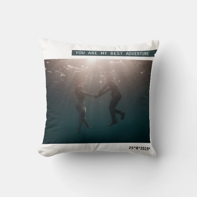 Coussin Anniversaire de l'aventure photo (Recto)