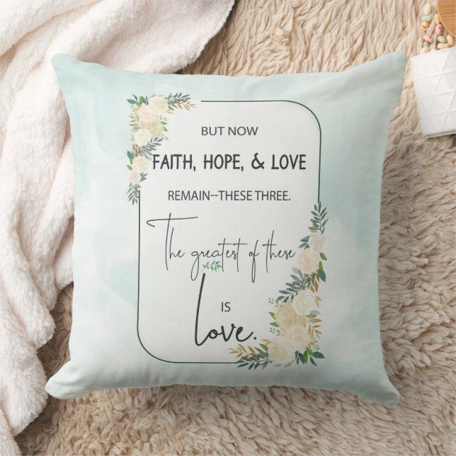 Coussin Anniversaire de mariage religieux Foi Espérance Am (Couverture)