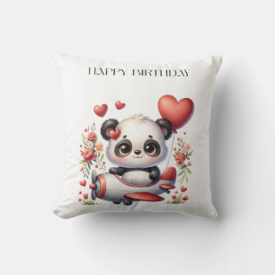Coussin Anniversaire de Panda Pilote