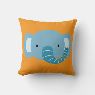 Coussin Anniversaire d'éléphant Art pour enfants