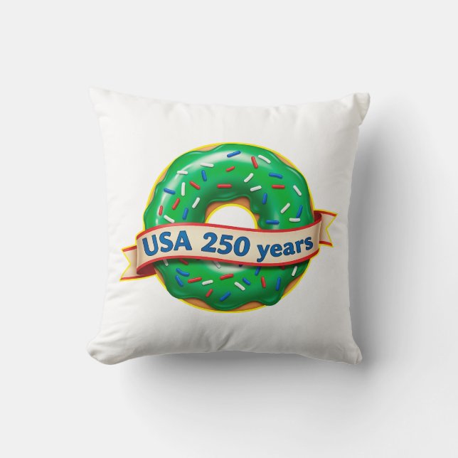 Coussin Anniversaire des 250 ans de l'Amérique avec un don (Recto)