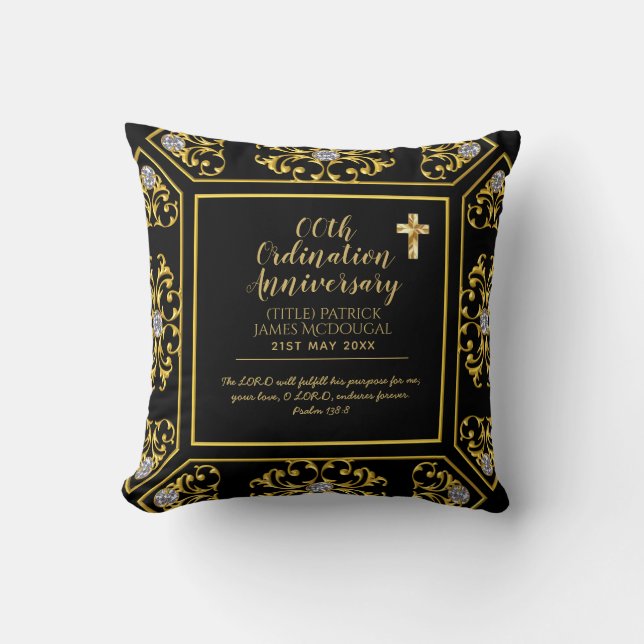 Coussin ANNIVERSAIRE D'ORDRE DEACON TOUTES LES ANNÉES - Pe (Recto)