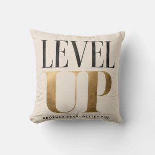 Coussin Anniversaire drôle pour amis – Niveau d'âge débloq