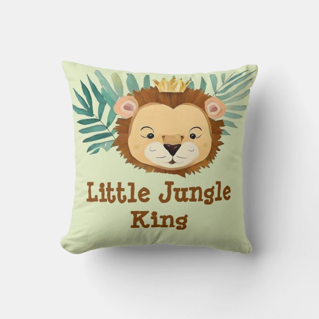 Coussin Anniversaire du lion de la Petite Jungle (Recto)