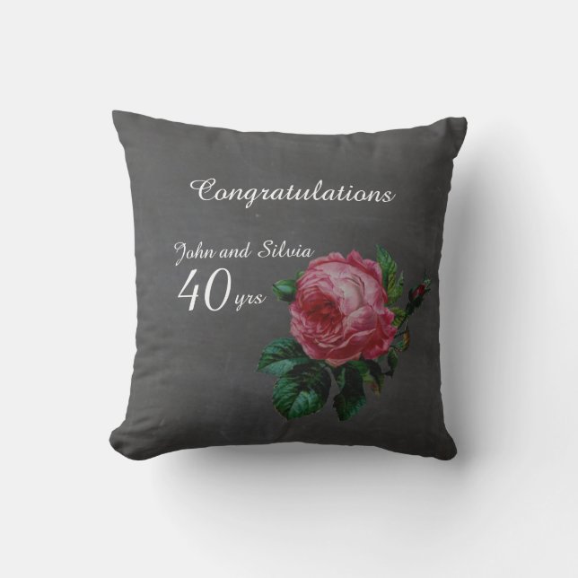 Coussin Anniversaire du mariage Tableau de bord personnali (Recto)