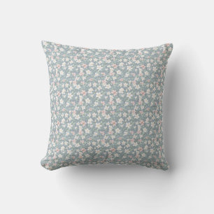 Coussin Anniversaire Floral rose, blanc et vert