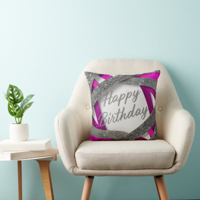 Coussin anniversaire heureux (Chaise)