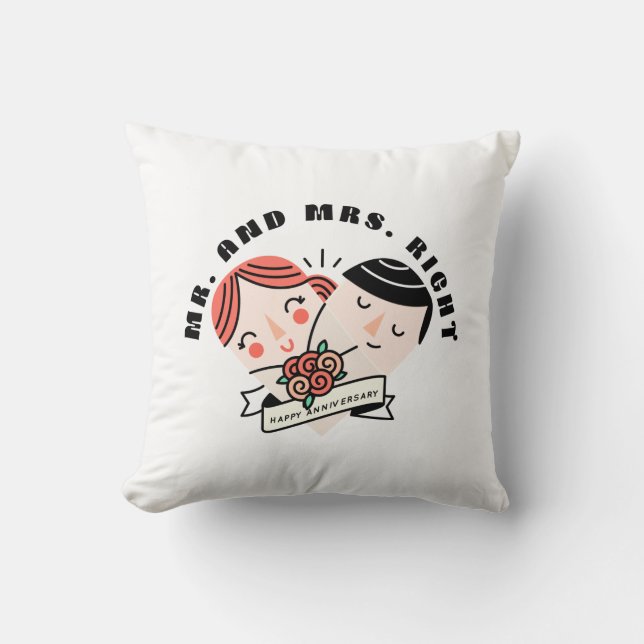 Coussin Anniversaire m. et mme right (Recto)
