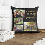 Coussin Anniversaire photo personnalisée meilleur nom d'am<br><div class="desc">Créez votre propre cadeau personnalisé de 21e anniversaire avec 4 photos personnalisées et un script de nom.                 Veuillez noter que les couleurs du texte et de l'arrière - plan sont modifiables. Vous pouvez les remplacer par n'importe quelle autre couleur après avoir sélectionné l'option PERSONNALISER.</div>