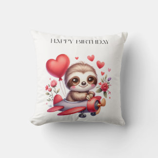 Coussin Anniversaire Pilote Paresseux