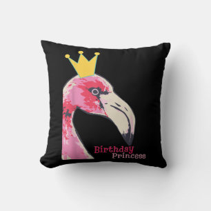 Coussin Anniversaire Princesse Flamant rose fille Flaman