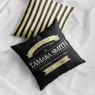 Coussin Anniversaire vintage âge à la perfection moderne