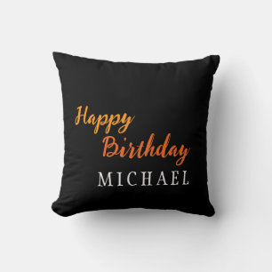 Coussin Anniversaire Votre Nom Minimaliste Moderne