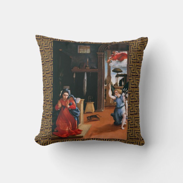 Coussin ANNONCE RECANATI par Lorenzo Lotto (Recto)