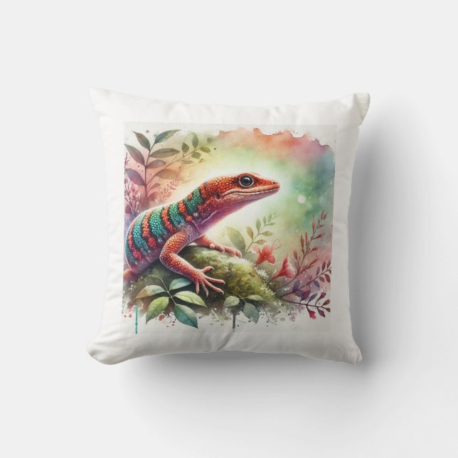 Coussin Anolis de rueda 100724AREF114 - Watercolor (Recto)