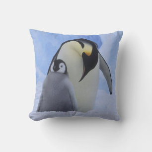 Coussin Antarctique. Pingouins empereurs et poussins