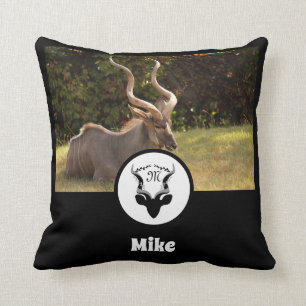 Coussin Antelope Silhouette Name Balise Photo