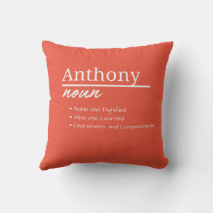 Coussin Anthony, Définition de prénom personnalisé garçon