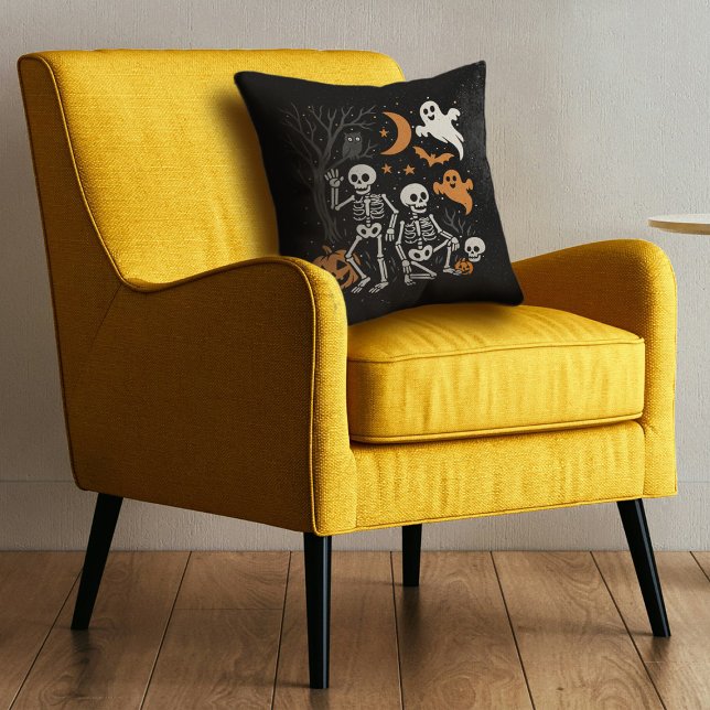 Coussin Anti Trump Halloween Skeleton (Créateur téléchargé)