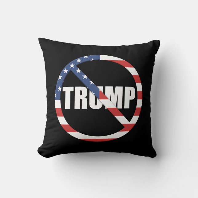 Coussin Anti-Trump pro-démocratie (Recto)