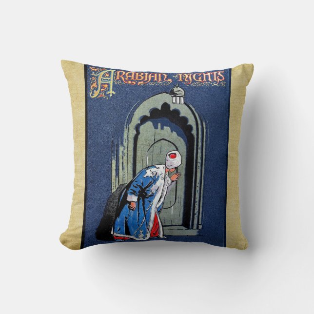 Coussin Antique Binding Design Arabian Nights couverture d (Recto)
