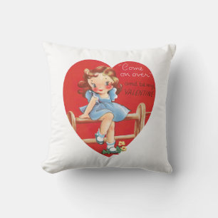Coussin Antique Coeur de la Saint Valentin