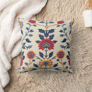 Coussin Antique coloré Indien Floral Motif Motif