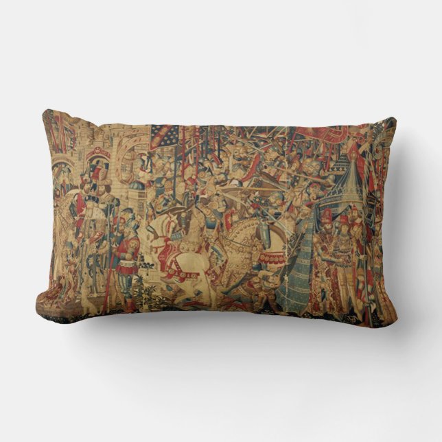 Coussin antique de regard de tapisserie (Recto)