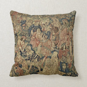 Coussin antique de regard de tapisserie