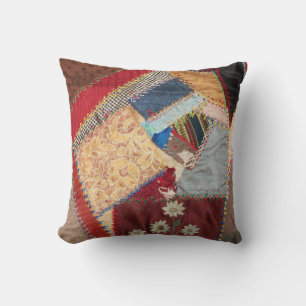Coussin Antique, époque victorienne, Carré de courtepoin