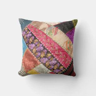 Coussin Antique, époque victorienne, Carré de courtepointe