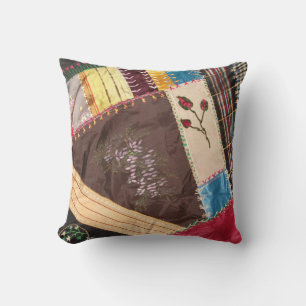 Coussin Antique, époque victorienne, Carré de courtepointe