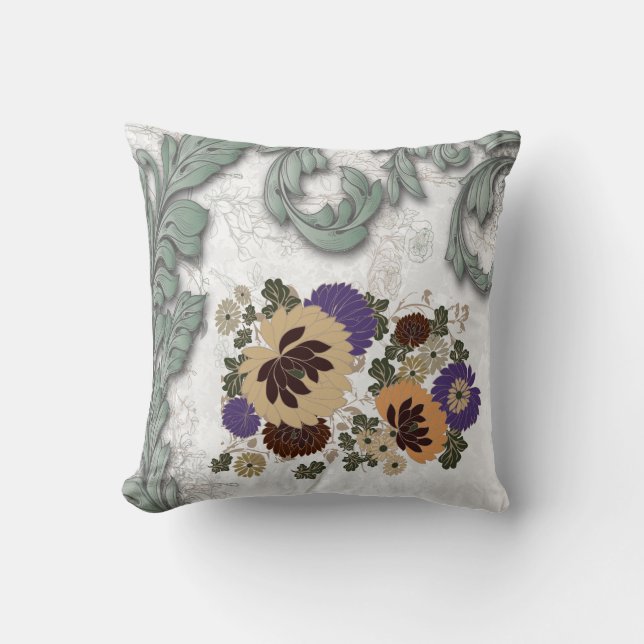 Coussin Antique Floral American MoJo (Recto)