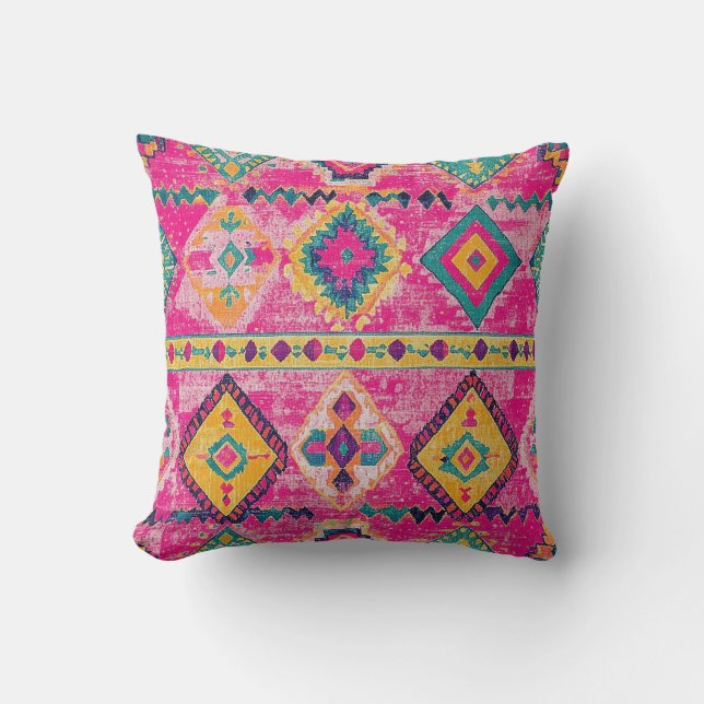 Coussin Antique Rusty rose or Oriental turc Kilim Rug (Recto)