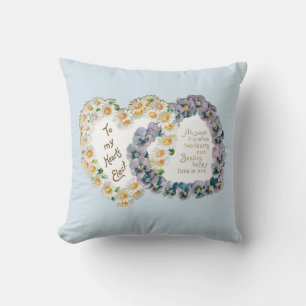 Coussin Antique Valentine Bouquet Coeur