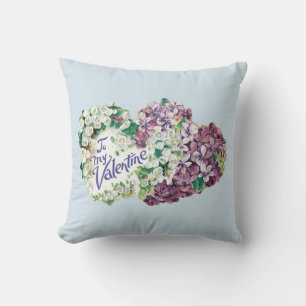 Coussin Antique Valentine Bouquet Coeur