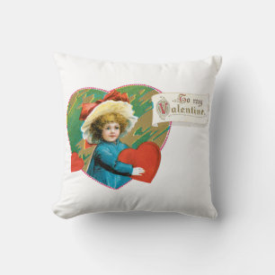 Coussin Antique Valentine Coeur fille