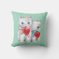 Antique Valentine Kittens Coeur