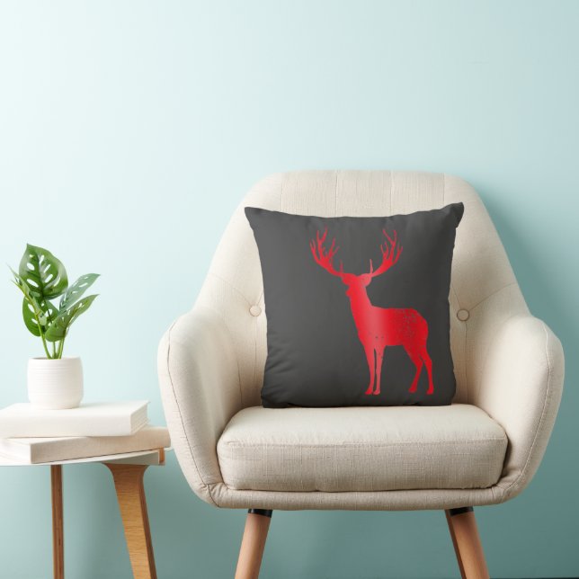 Coussin Antlers de Chalet de Deer Retro Antlers de Stade V (Chaise)