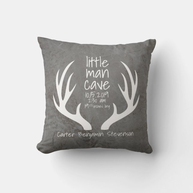Coussin Antlers rustiques petite garçon chambre naissance  (Recto)