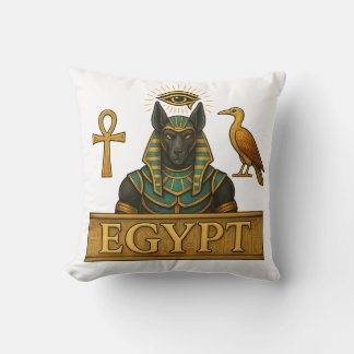 Coussin Anubis & Thoth | Egyptian Symbols - Throw Pillow