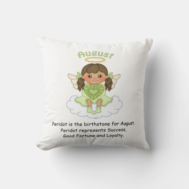 Coussin Août Ange Brunette (Recto)