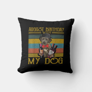 Coussin Août Anniversaire Avec Mon Irlandais Wolfhound Dog
