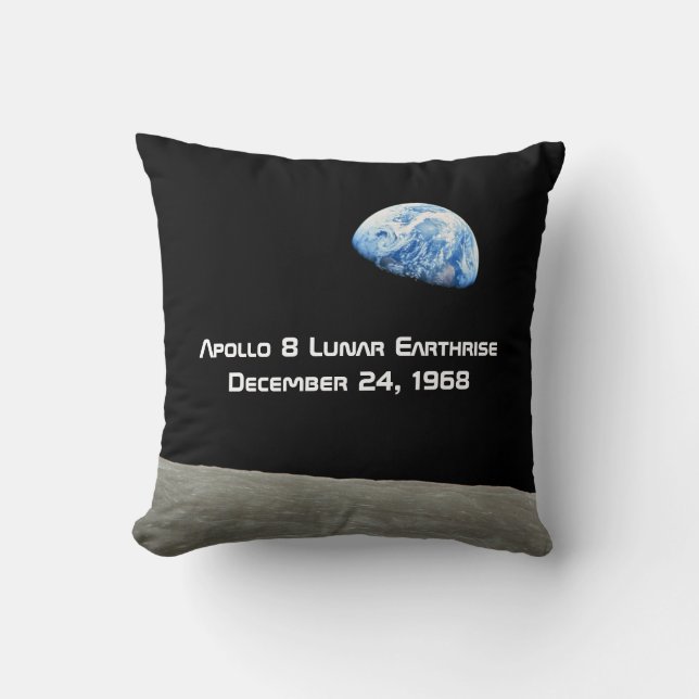 Coussin Apollo 8 Lunar Earthrise 50e Anniversaire (Recto)