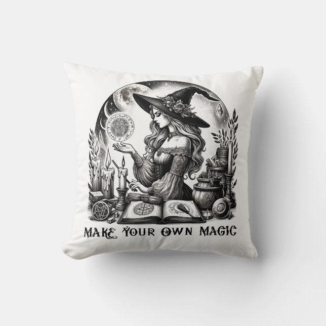 Coussin Apothicaire de sorcière jolie Faites votre propre  (Recto)