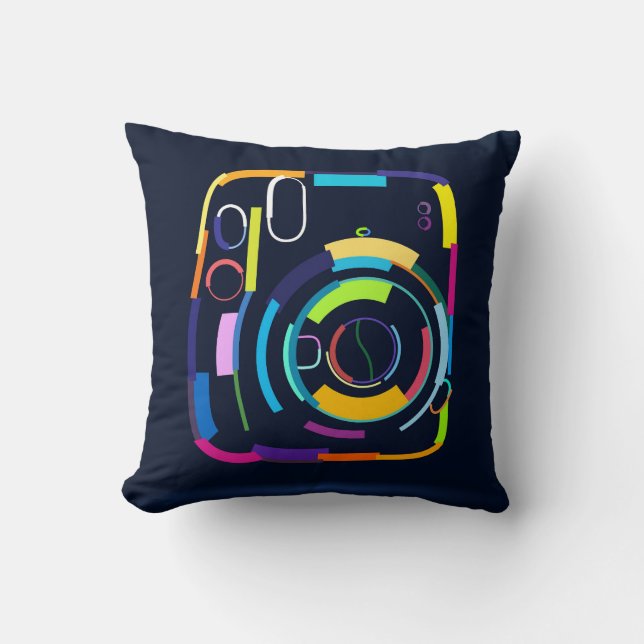 Coussin Appareil photo abstrait (Recto)